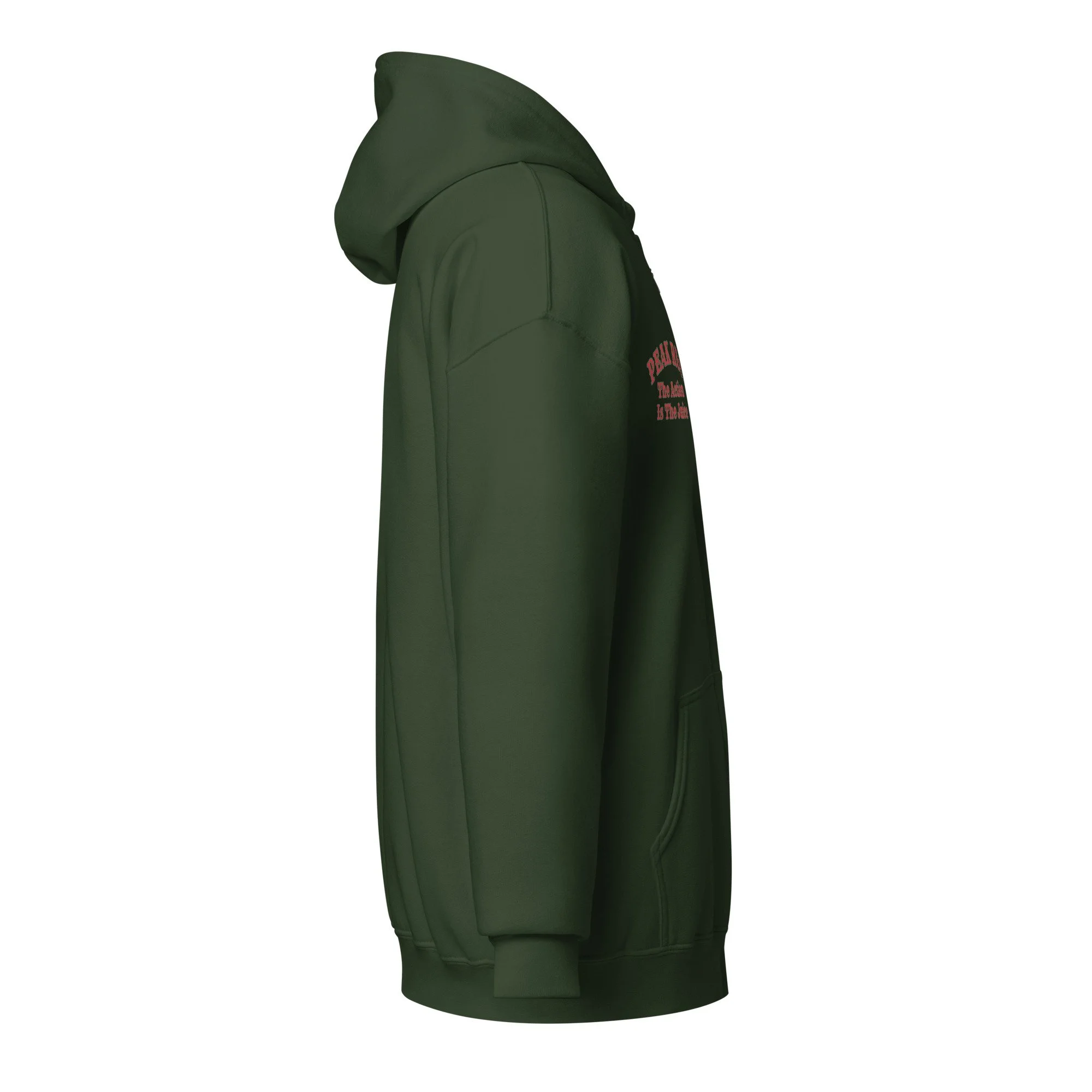 The action is the juice zip up hoodie
