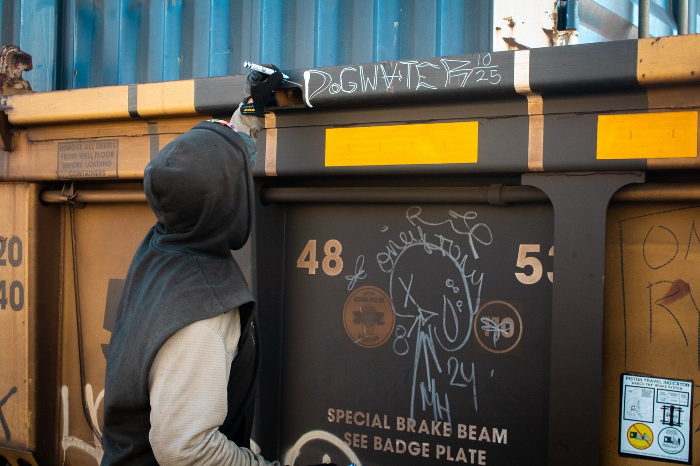 Across USA and back again (Part 5)
Bakersfield- Roseville- Lake Tahoe 🇺🇸 🚂

1st photo 📸 LonesomeKnotEye on YouTube who we met at the Roseville catchout and rode thru Donner Pass to Reno together 🚂 ✌️