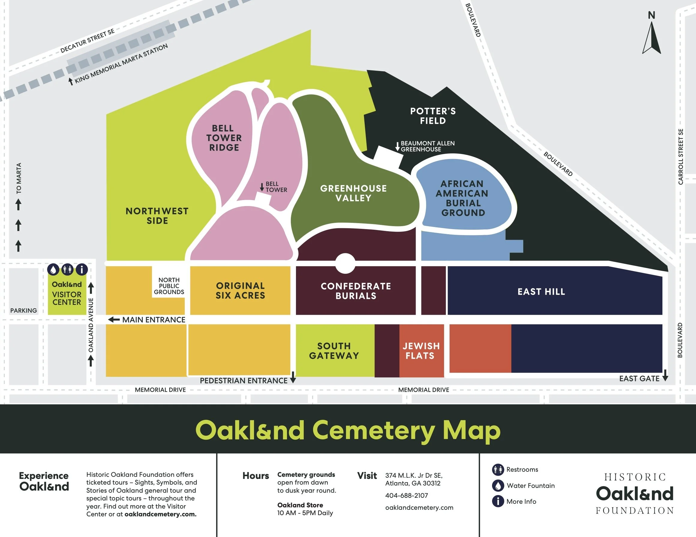 Oakland Cemetery Map