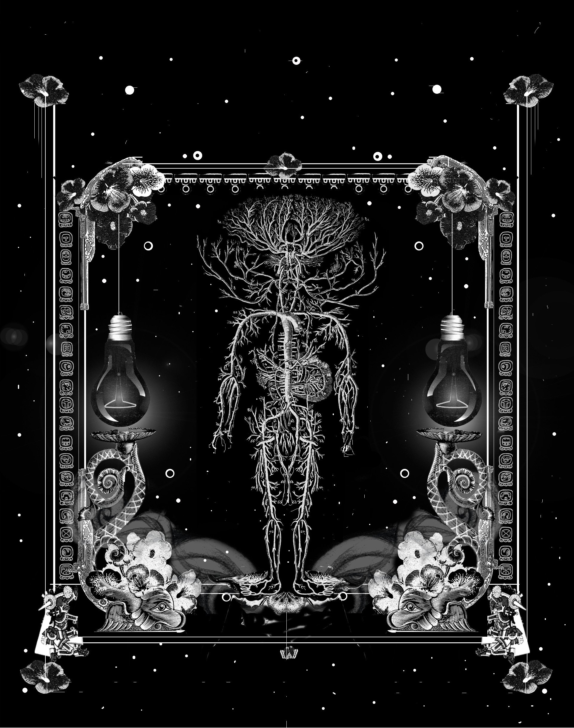 'Inside Out' Black Light Print. 2012