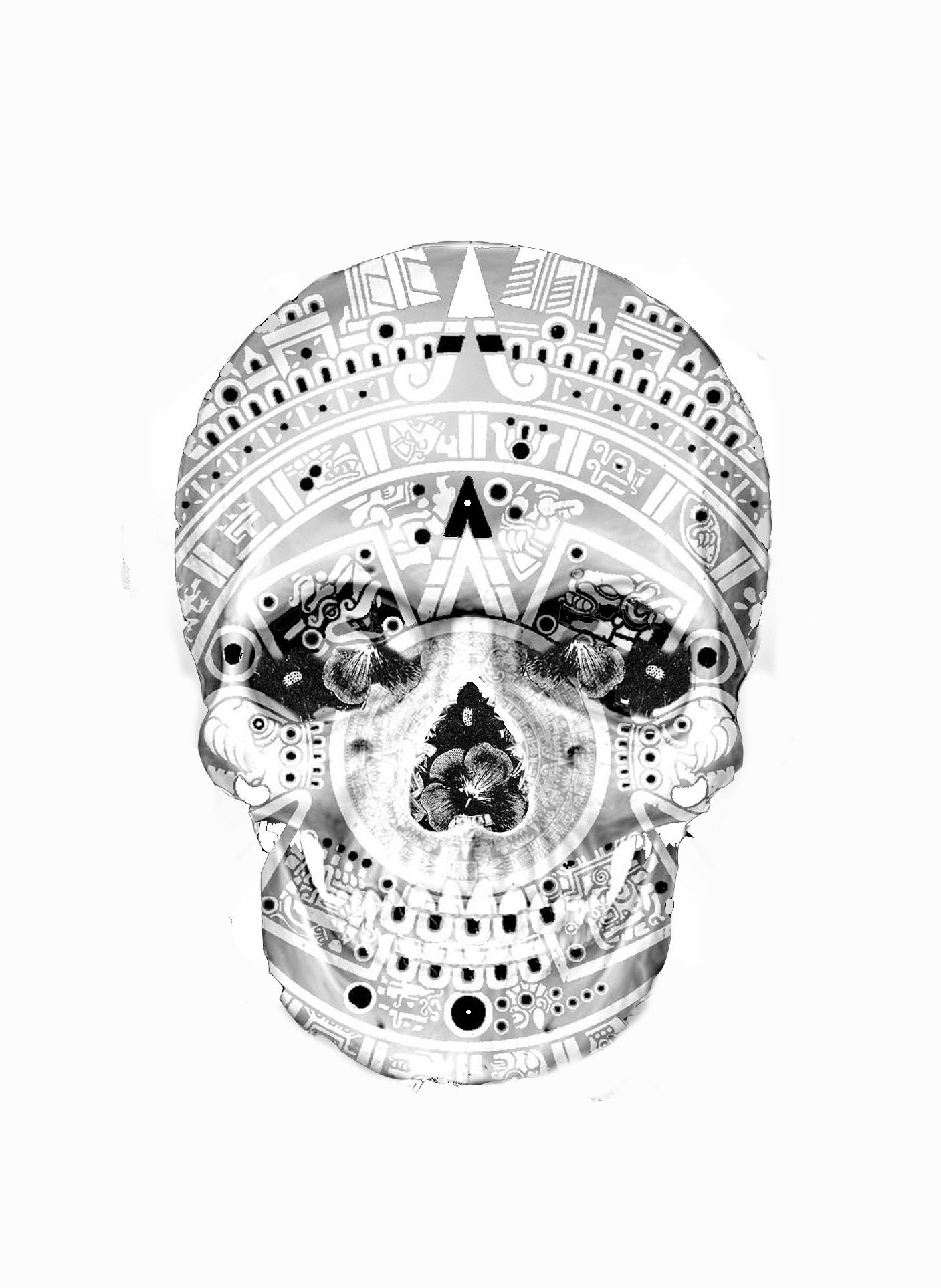 'D.O.D. Skull 2' Black Light Print. 2012.