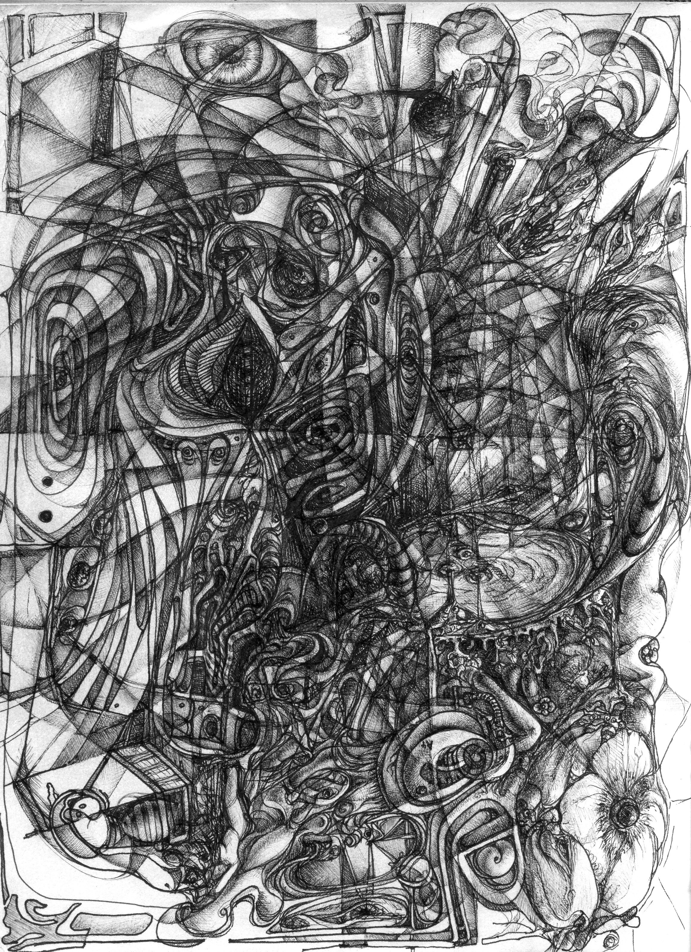 Pen on paper