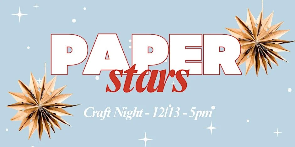 DIY Paper Holiday Stars Craft Night