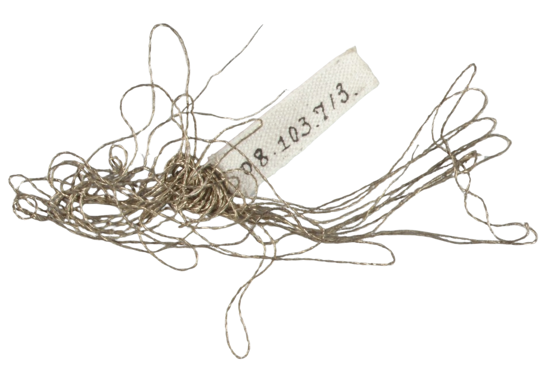Close-up photograph of tangled brown cord with visible knots and looping strands.