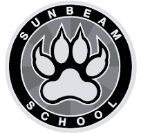 This is the Sunbeam School of Cleveland, OH logo with a bear paw print