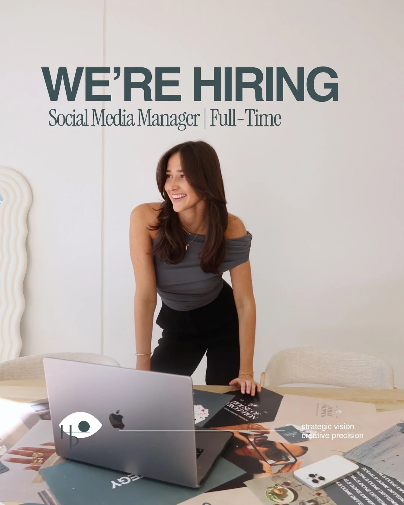 We&rsquo;re looking for a full-time Social Media Manager to bring strategy to life across client + internal brands.

You&rsquo;ll create and manage content across Instagram &amp; TikTok, manage day-to-day client comms, and work closely with the Direc