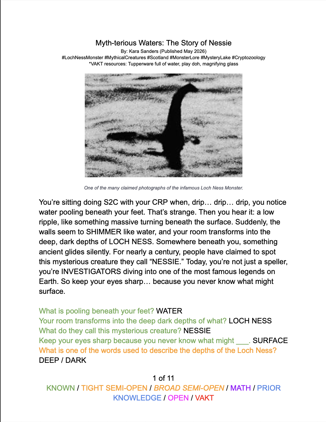 Legends & Lore: Myth-terious Waters: The Story of Nessie