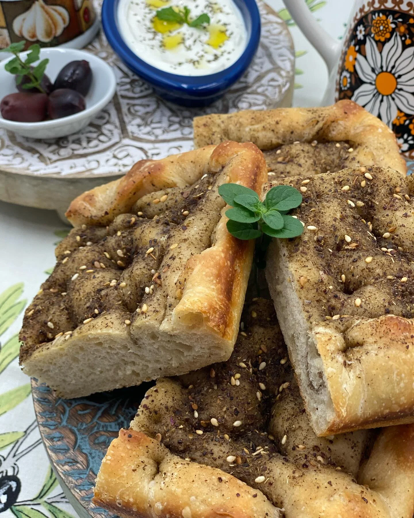 Now Serving 🆕 Za&rsquo;atar Focaccia 

Fresh, golden focaccia with za&rsquo;atar baked right in. Serve with labne and fresh veggies 👌🏼 

➡️ DM or visit our website to order!
