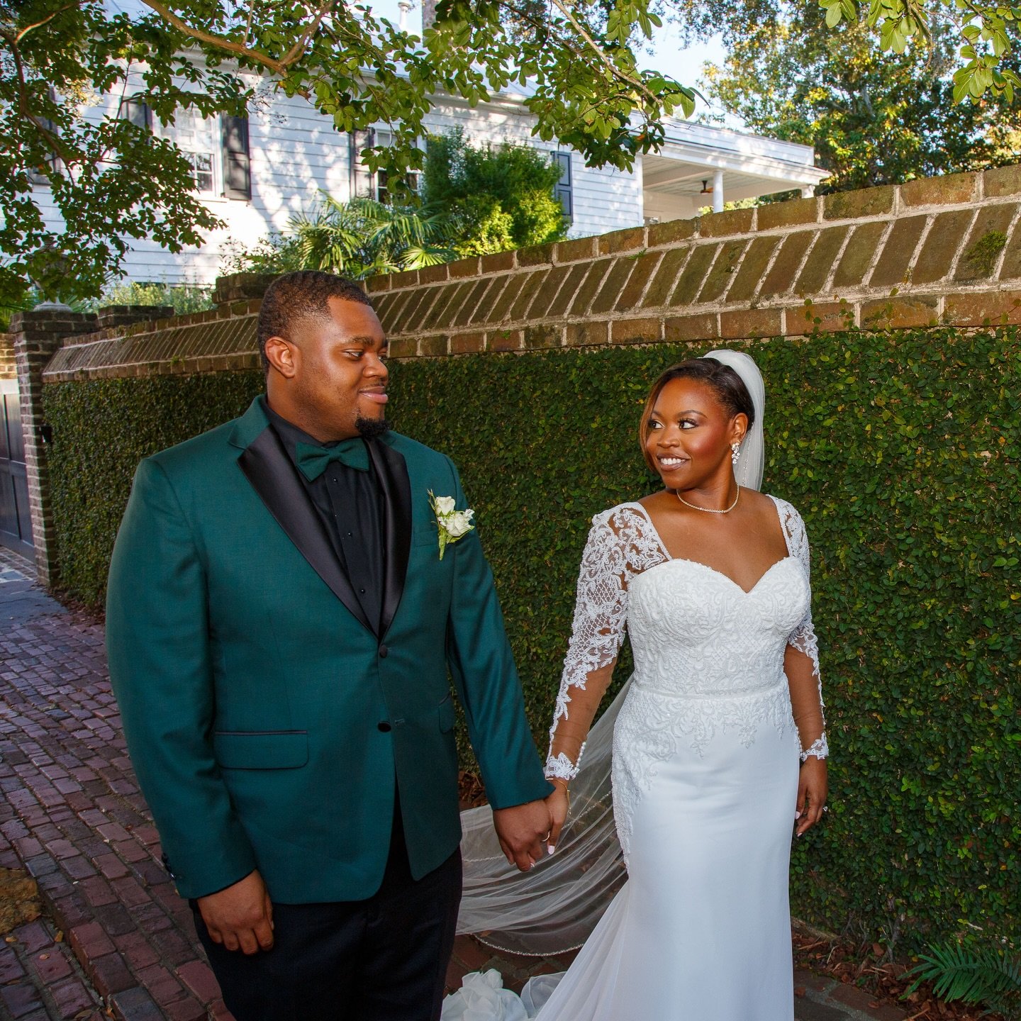 Never underestimate custom alterations.

This gown started out strapless, but Kamri had a vision: sleeves for the ceremony and a strapless look for the reception. To make that possible, we created a custom bolero and hand-applied fully beaded lace ap