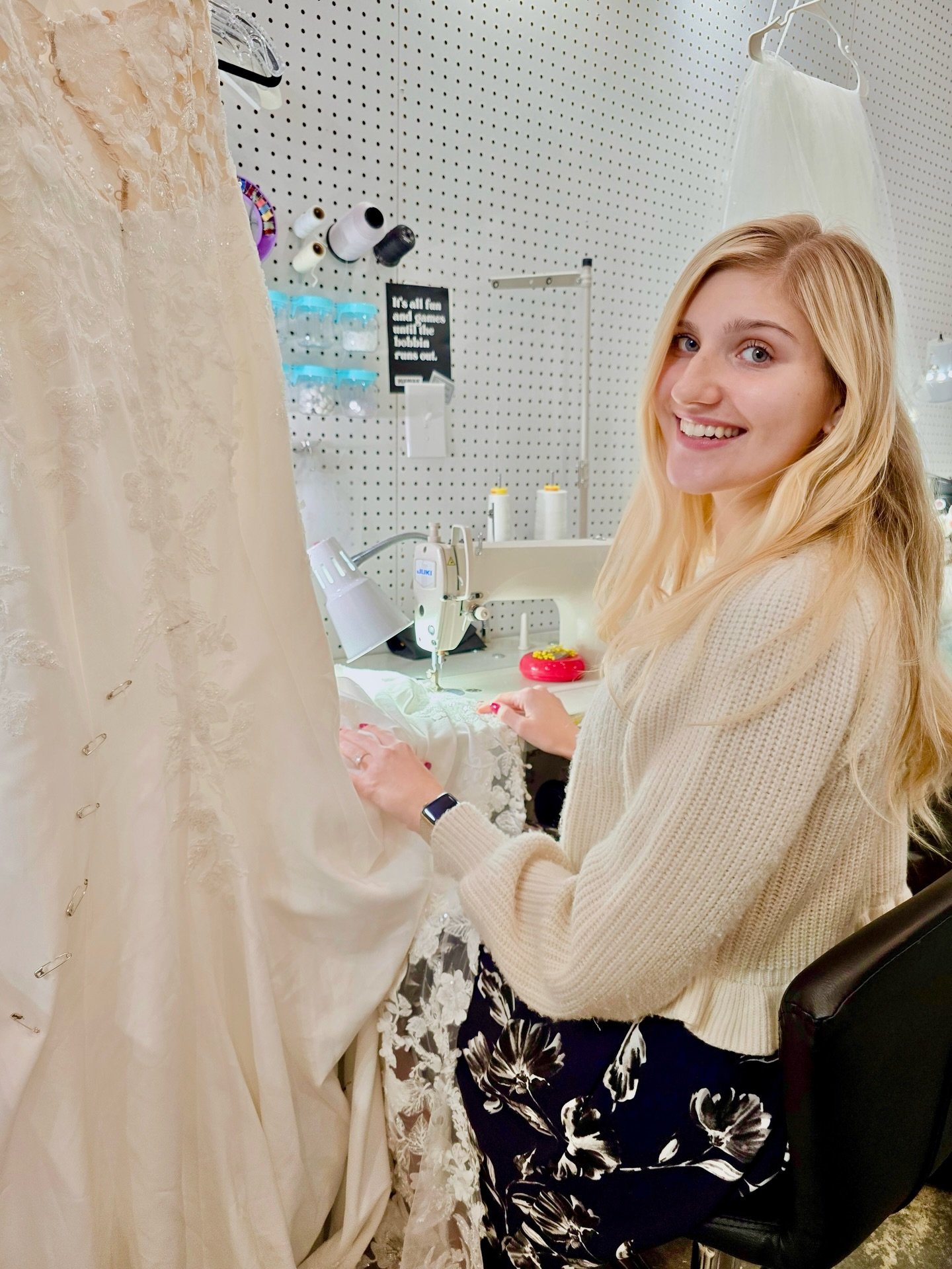 Behind the Seams: Meet Alayna, our bridal seamstress and premier fitting expert 🧵

Alayna has been sewing since she was 12 and earned her bachelor&rsquo;s degree in Fashion Design from the Fashion Institute of Technology in New York City. Since join