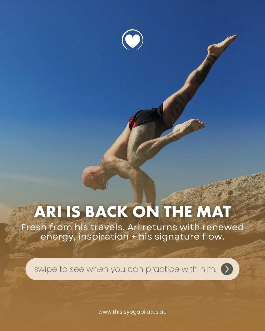 Our Yoga Director, Ari, is back from his travels and returning to the mat 🌏✨
He’s bringing renewed energy, steady calm, and his signature flow to guide your practice.
Book your class via Mindbody or directly on our website. Link in our BIO.