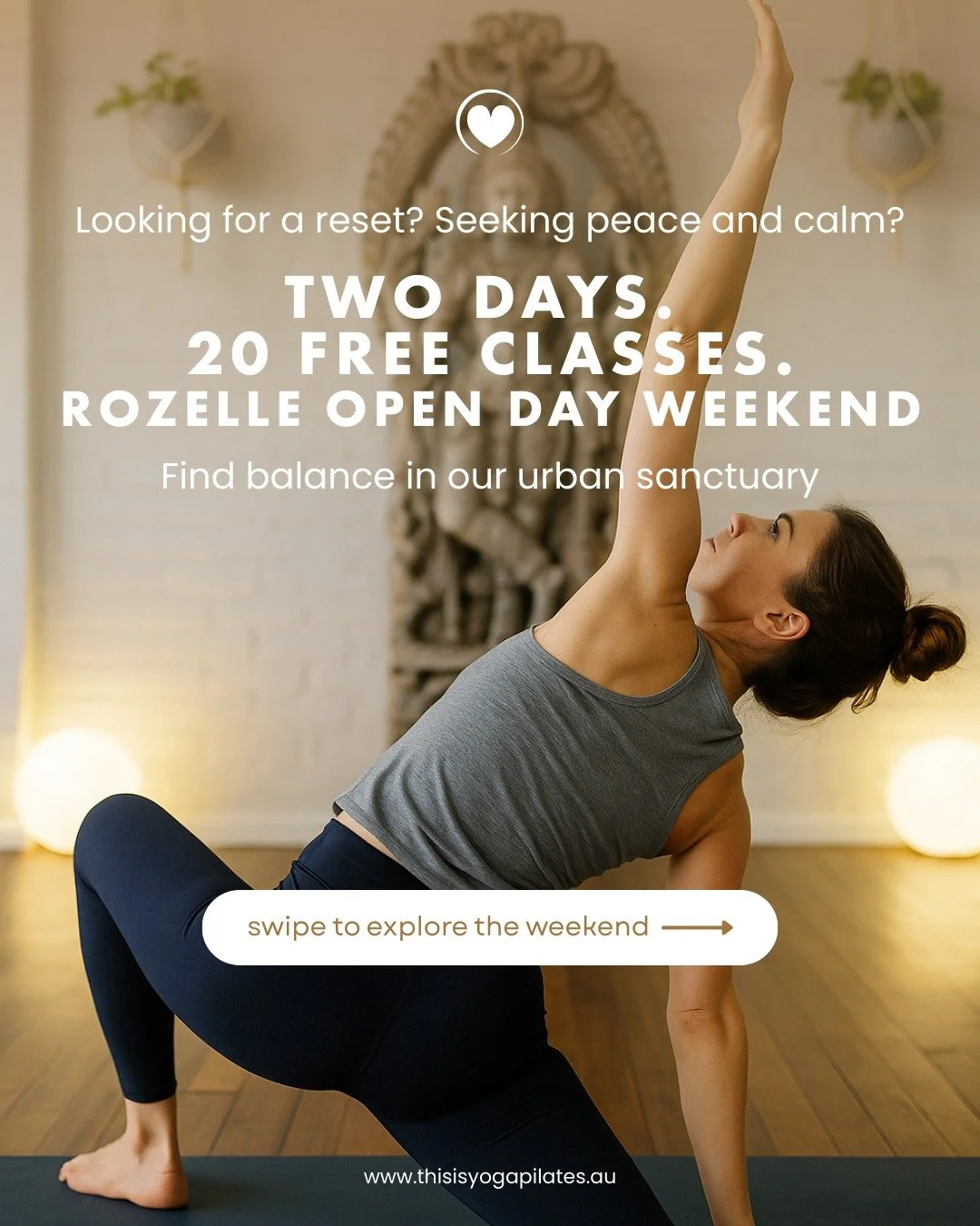 ✨ TIY Rozelle Open Day Weekend ✨
 📍 Sat 30 + Sun 31 August
Feeling burnt out, stressed, or overwhelmed?
 Stuck in the daily grind, craving more energy and calm?
 Searching for a space to recharge, reset, and breathe again?
This is your invitation.