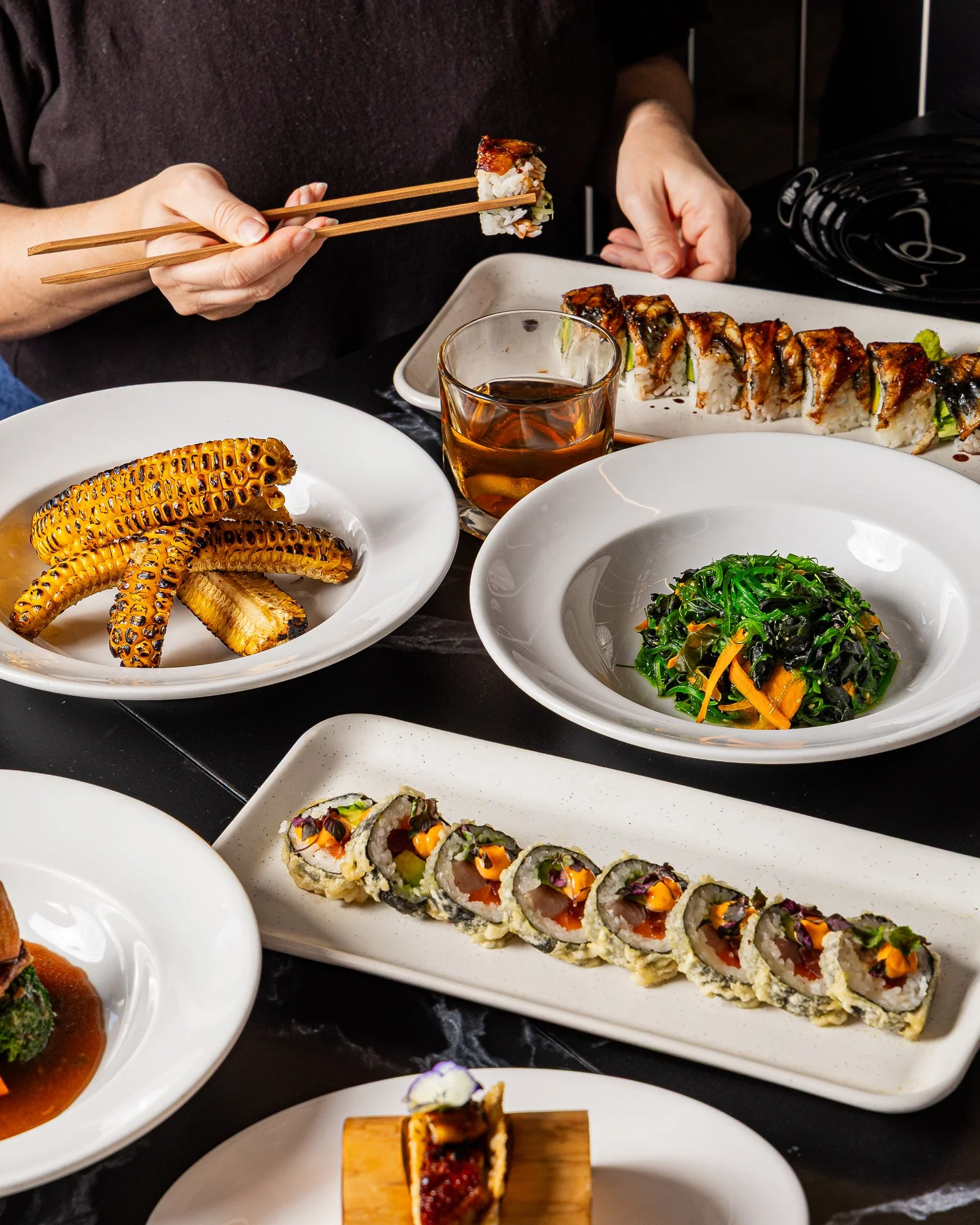 Sushi and cocktails for birthday dinner