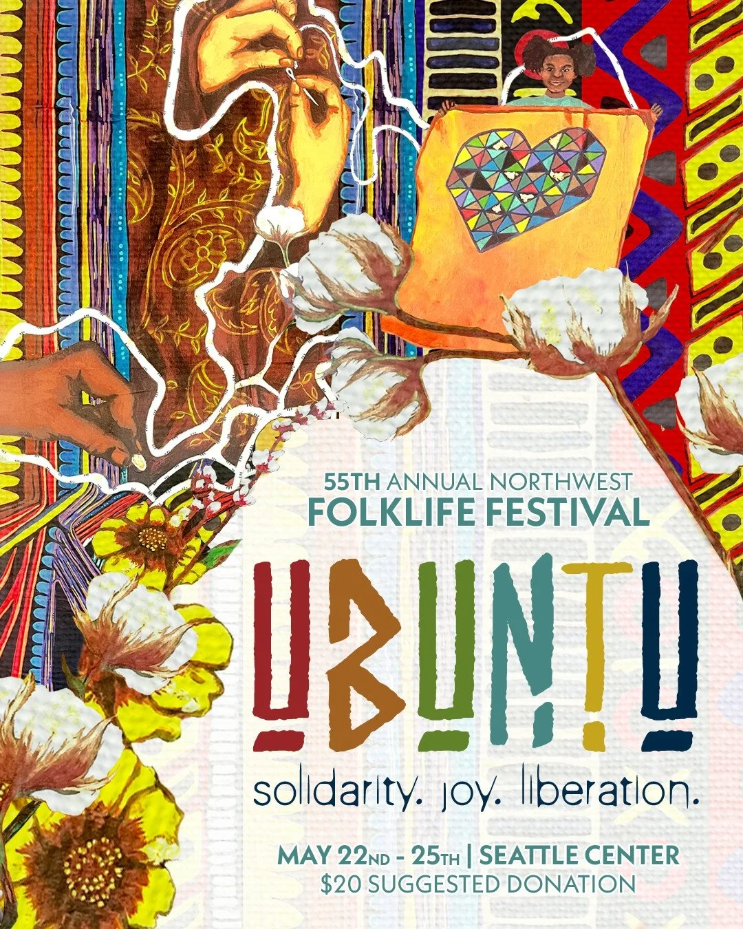 Poster art for NW Folklife Fest 2026