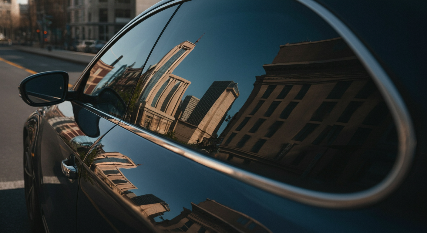 car with tinted window