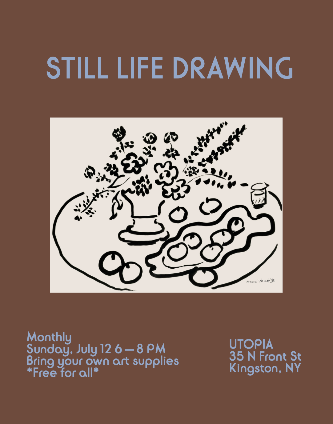 STILL LIFE DRAWING at Utopia 