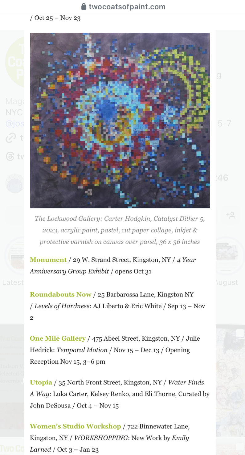 Two Coats of Paint - Hudson Valley Selected Gallery Guide