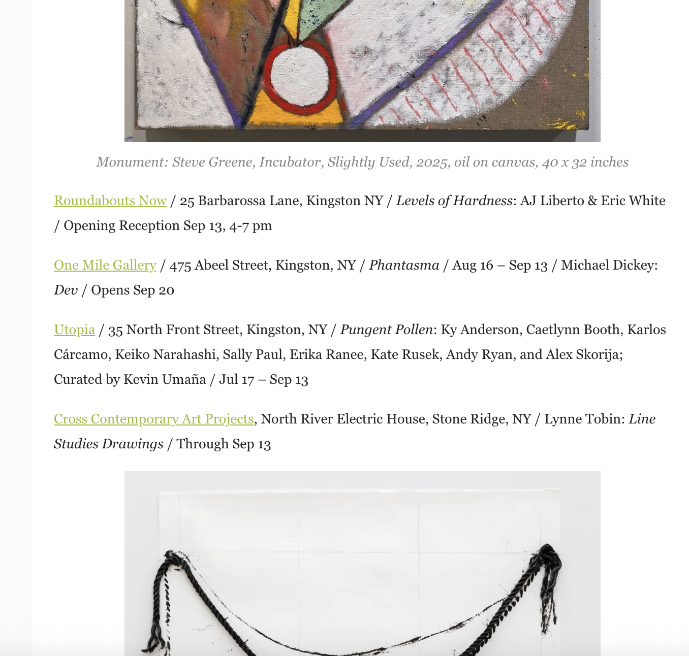Two Coats of Paint - Hudson Valley Selected Gallery Guide