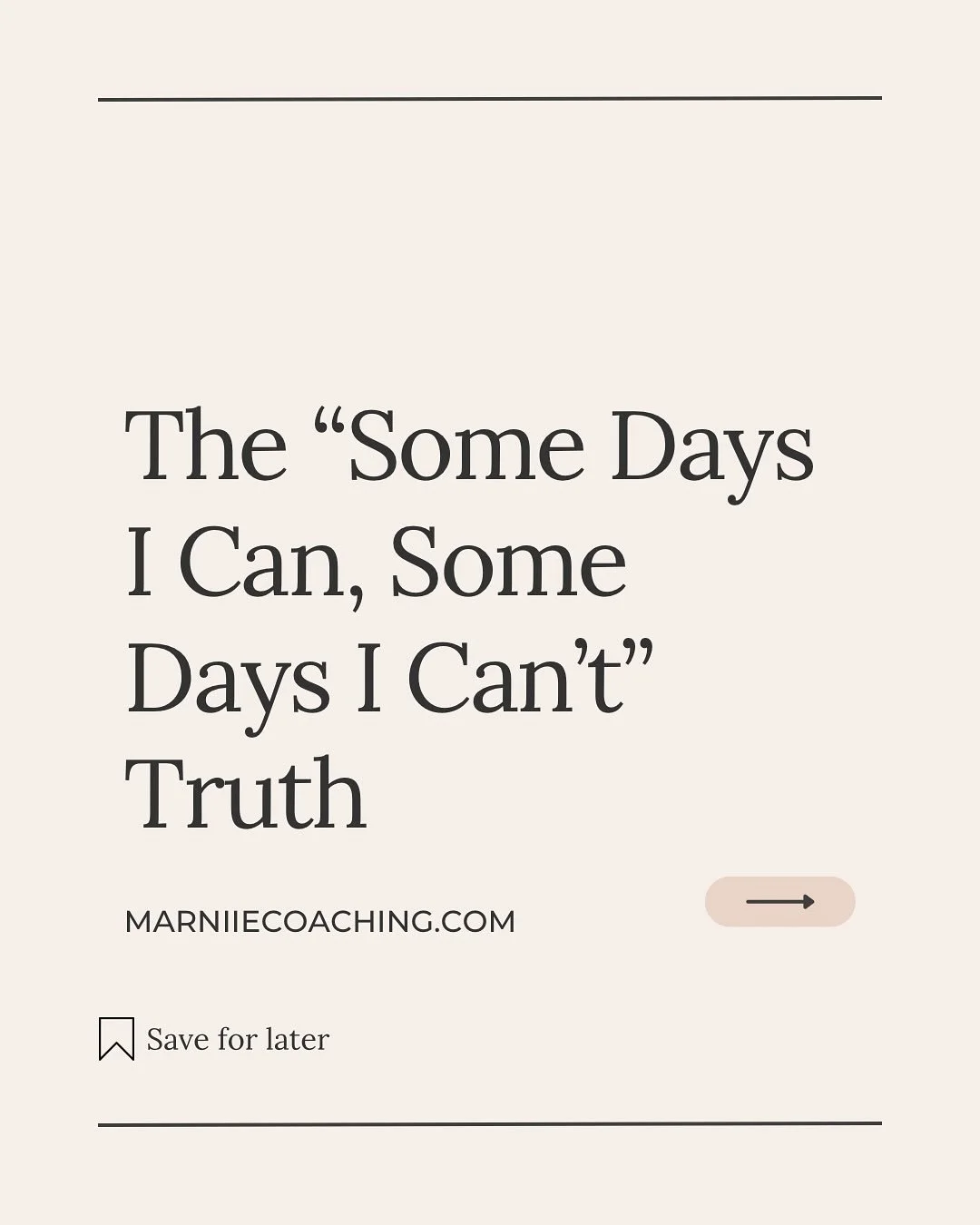 Some days my inbox makes me anxious. 😥 
Some days I&rsquo;ll watch a movie when I &ldquo;should&rdquo; be working. 🫣
Some days I just can&rsquo;t talk to clients because my tank is empty. 😫

However I&rsquo;m ok with that now. 
I know pushing thro