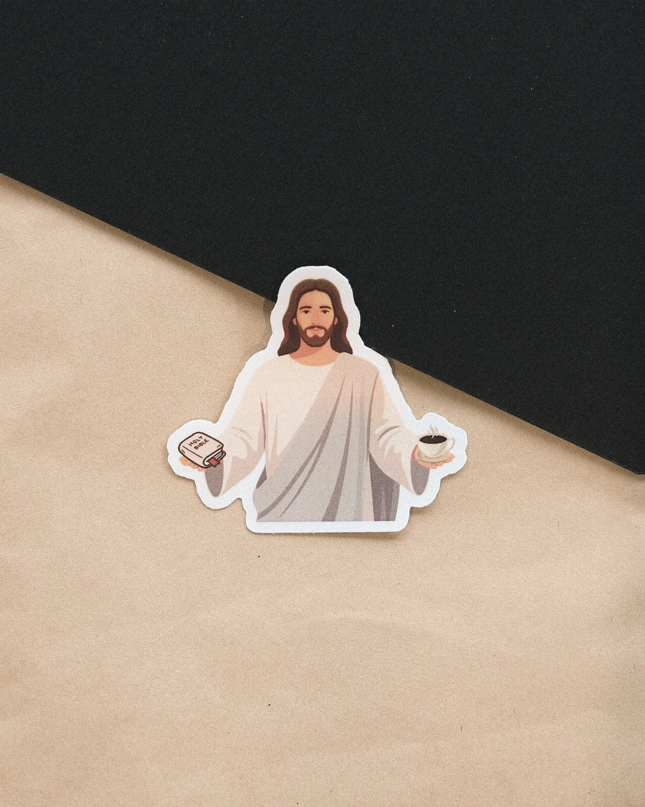 Between Bible and Coffee // Die-Cut Sticker