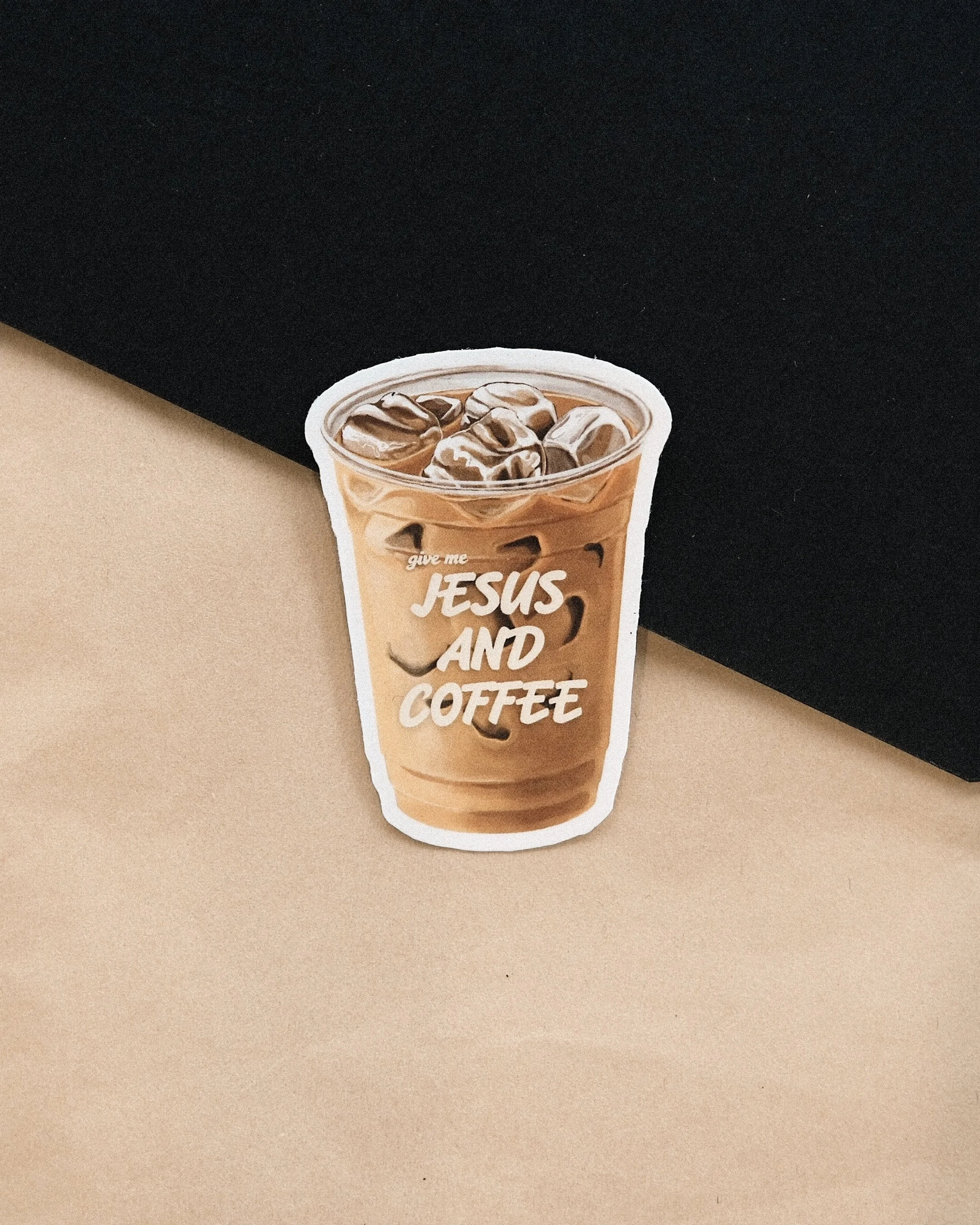 Give Me Jesus And Coffee // Die-Cut Sticker