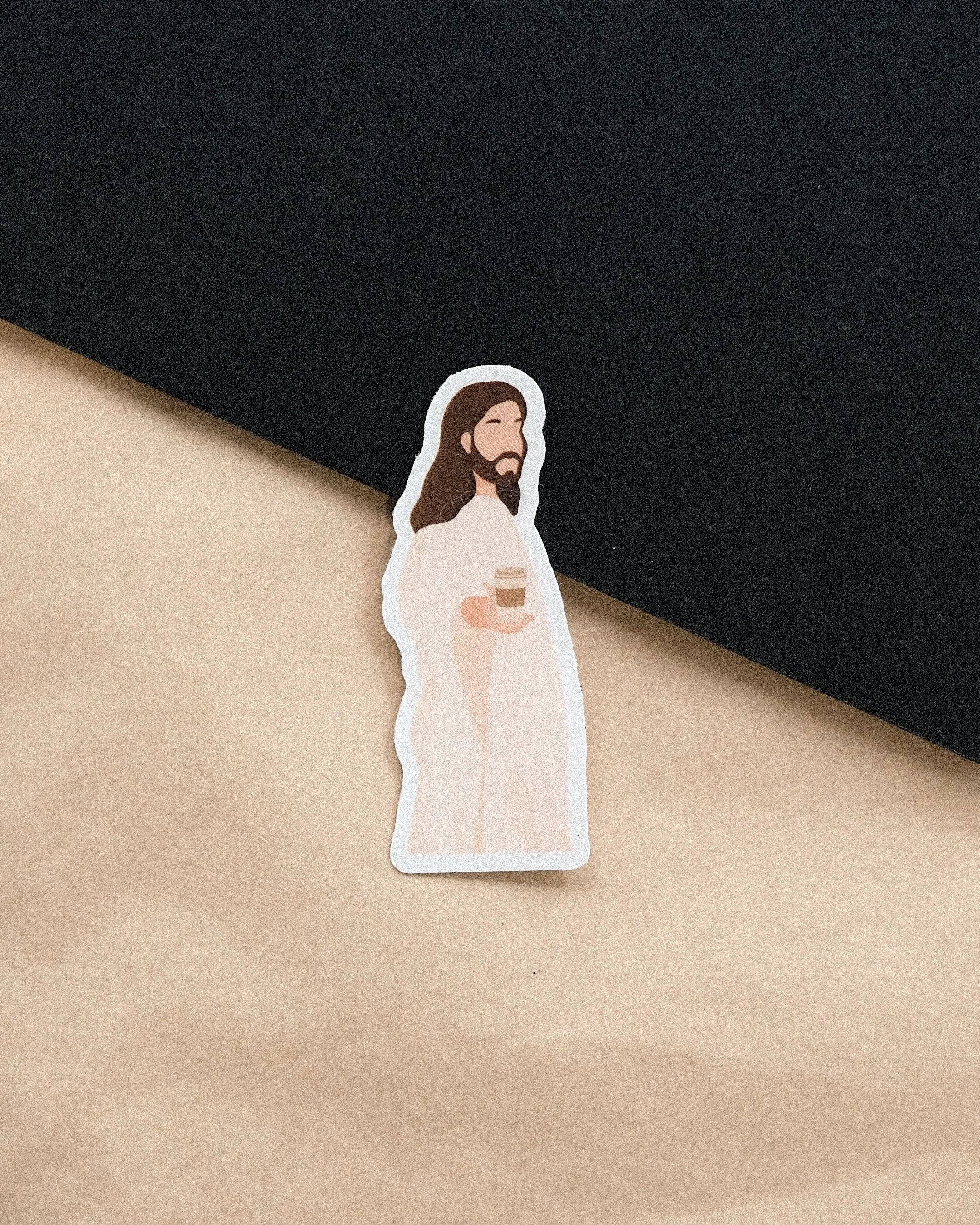 Jesus gives Coffee // Die-Cut Sticker