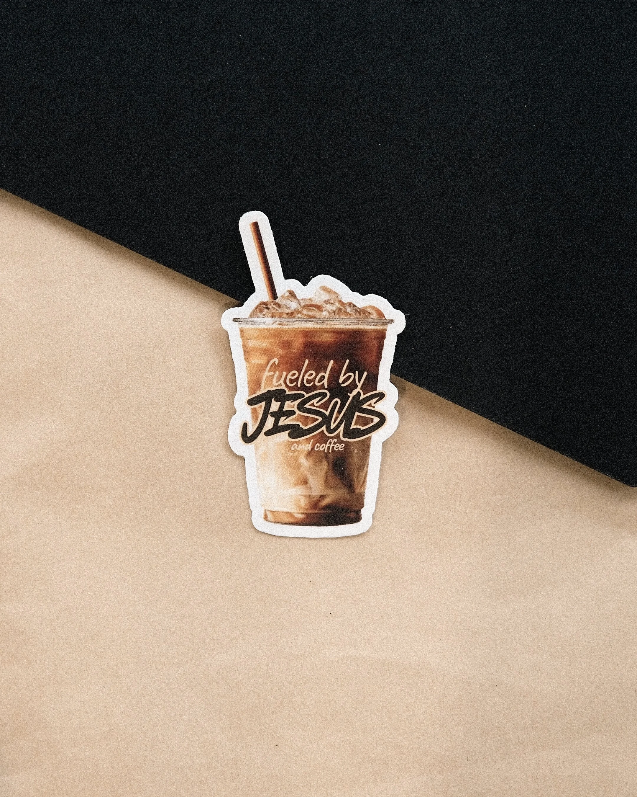Fueled by Jesus and Coffee Die-Cut Sticker