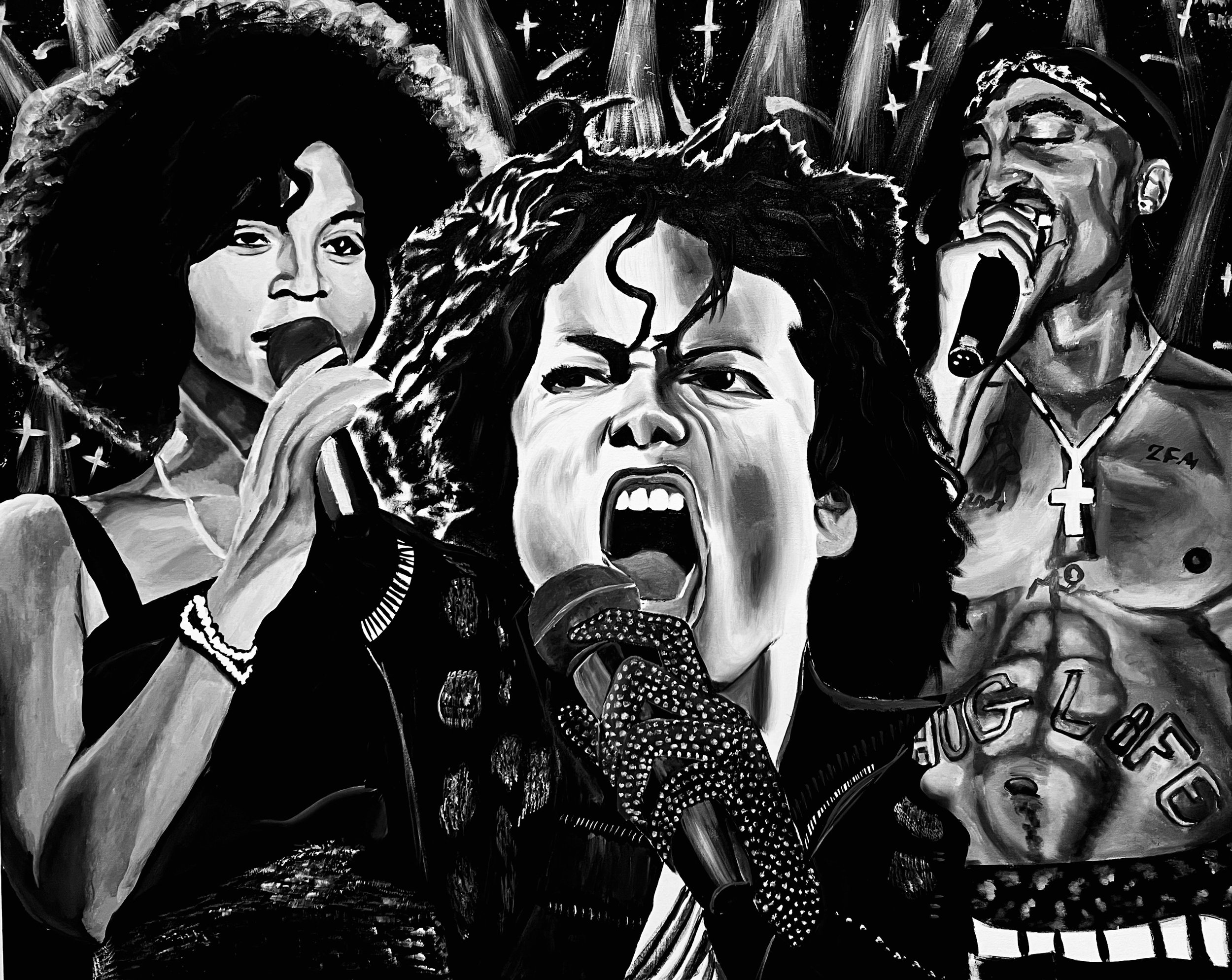 My Heavenly Concert
48" x 60"
Acrylic and Oil Paint on canvas