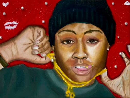 Ki
12" x 16"
Acrylic on canvas, Pearls
Delta Farewell Collection