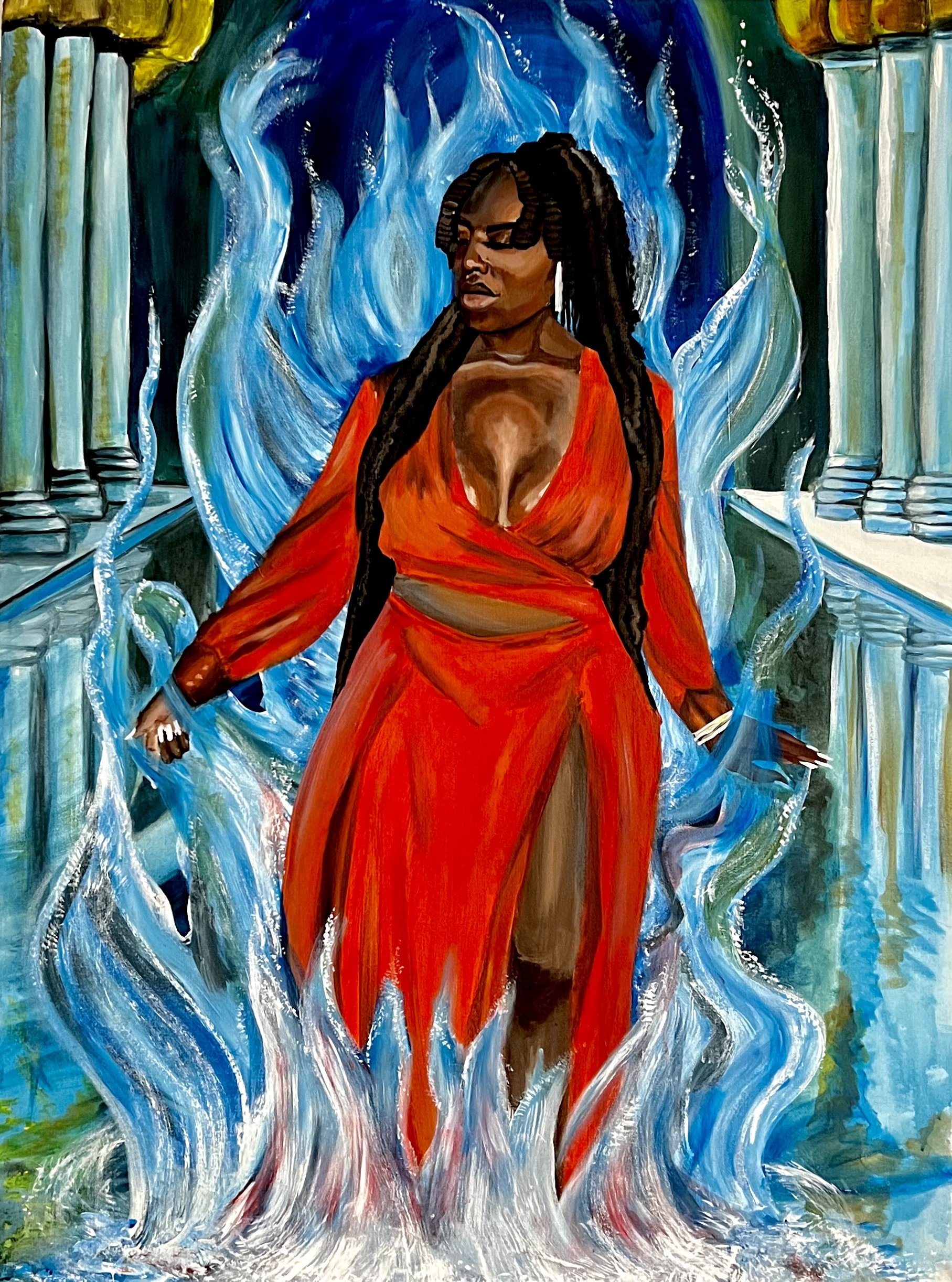 Sharel (2023)
36" x 48"
acrylic on canvas