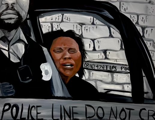 A “Moment” in History: Big Sister LIVE on the News (2022)
24” x 36”
Acrylic on canvas
The Second Collection