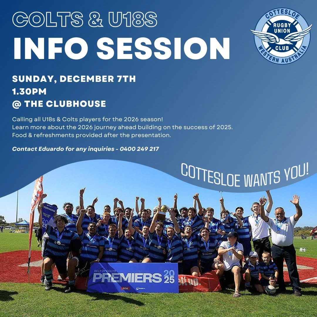 🐦WE WANT YOU FOR 2025🐦
Calling all U18s &amp; Colts players for the 2026 season!
Come along to our information session this Sunday, at 1.30pm in the Clubhouse!

👉 Learn more about the 2026 journey ahead building on the success of 2025.
🍴 Food &am