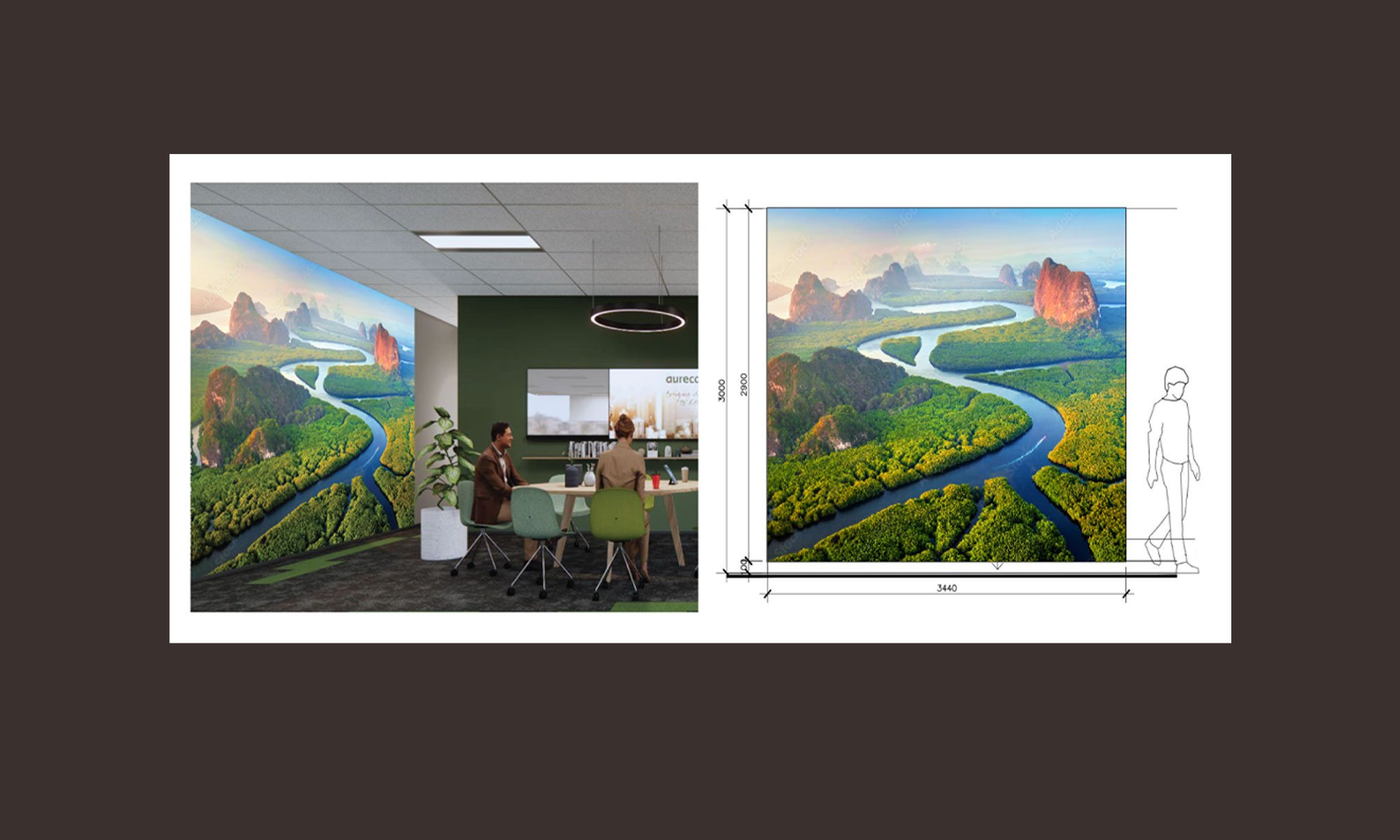Bangkok, Thailand, wall images, open office meeting space 2023