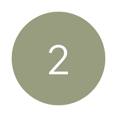 Green circular badge with the number 2 in white in the center.