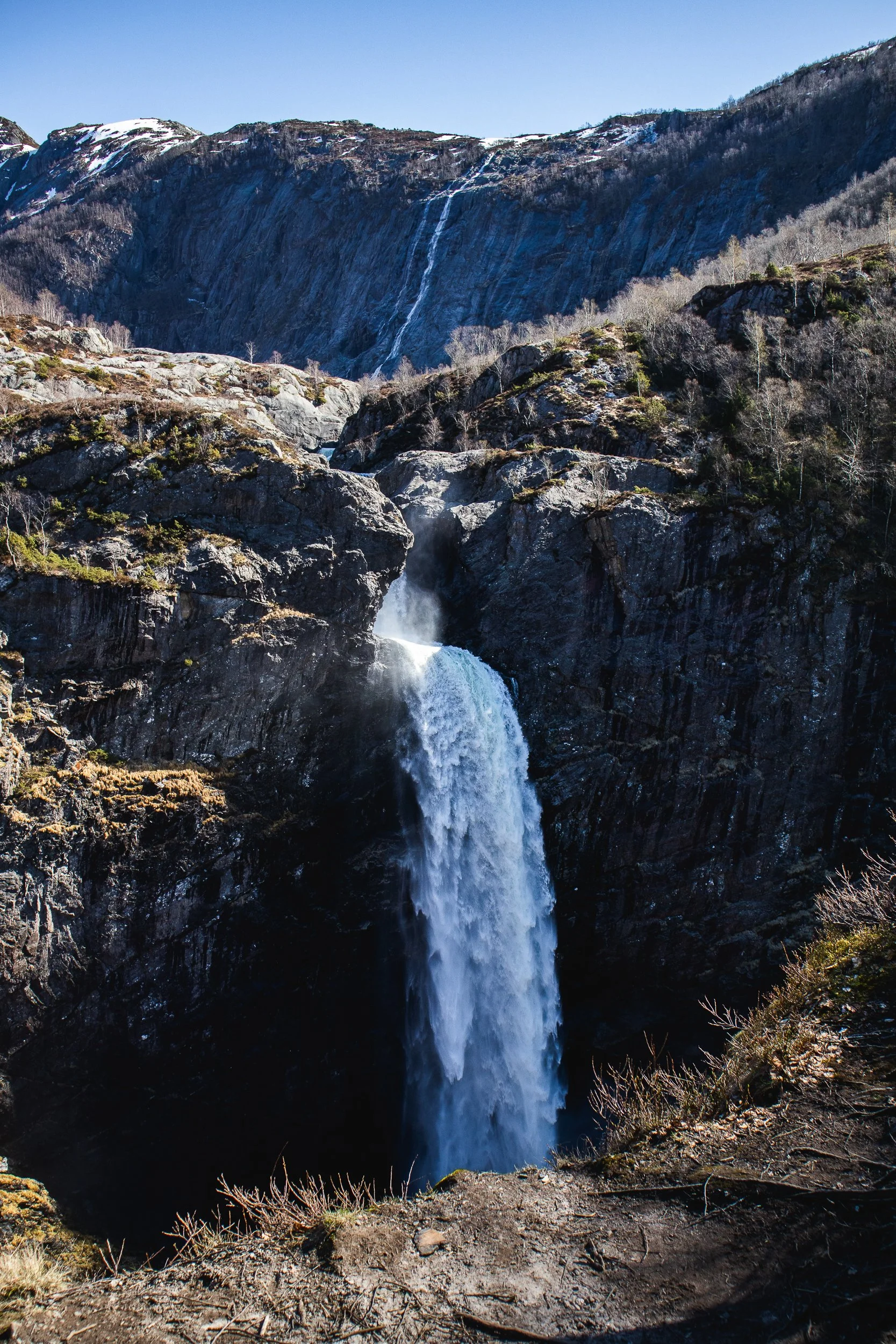 Månafossen Waterfall, Norway, April 21, 2023