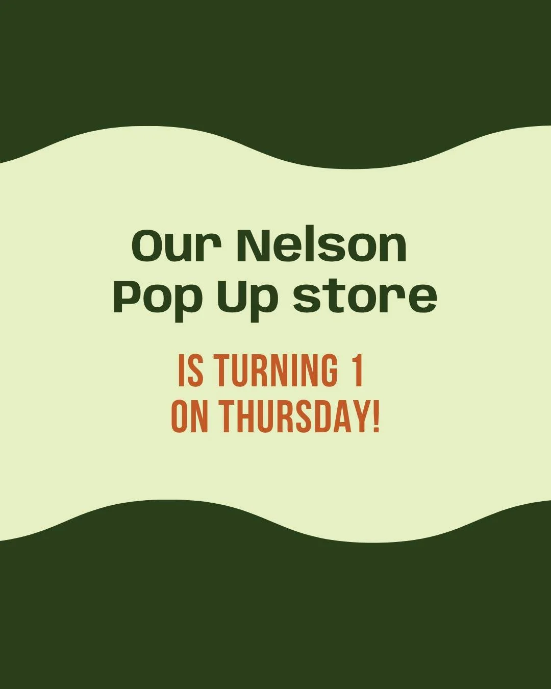 Whoohoo! it’s our Birthday week for the Nelson Pop Up store - we will be turning 1! Come on down this Thursday as we want to surprise you and say thank you with some in-store offers.
 
-
LET US CELEBRATE – THIS THURSDAY!
#conningsfoodmar