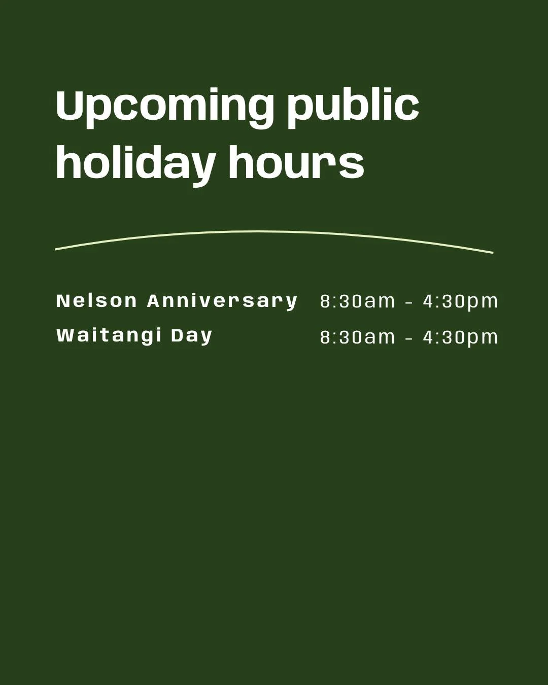 Here are our hours for Appleby &amp; the Nelson Pop-Up stores for the public holidays coming up. We hope the weather will be good for the great outdoors and summer feasts! 🌱 long may they continue.
-
PICKED FRESH, FROM OUR FAMILY TO YOURS

#connings