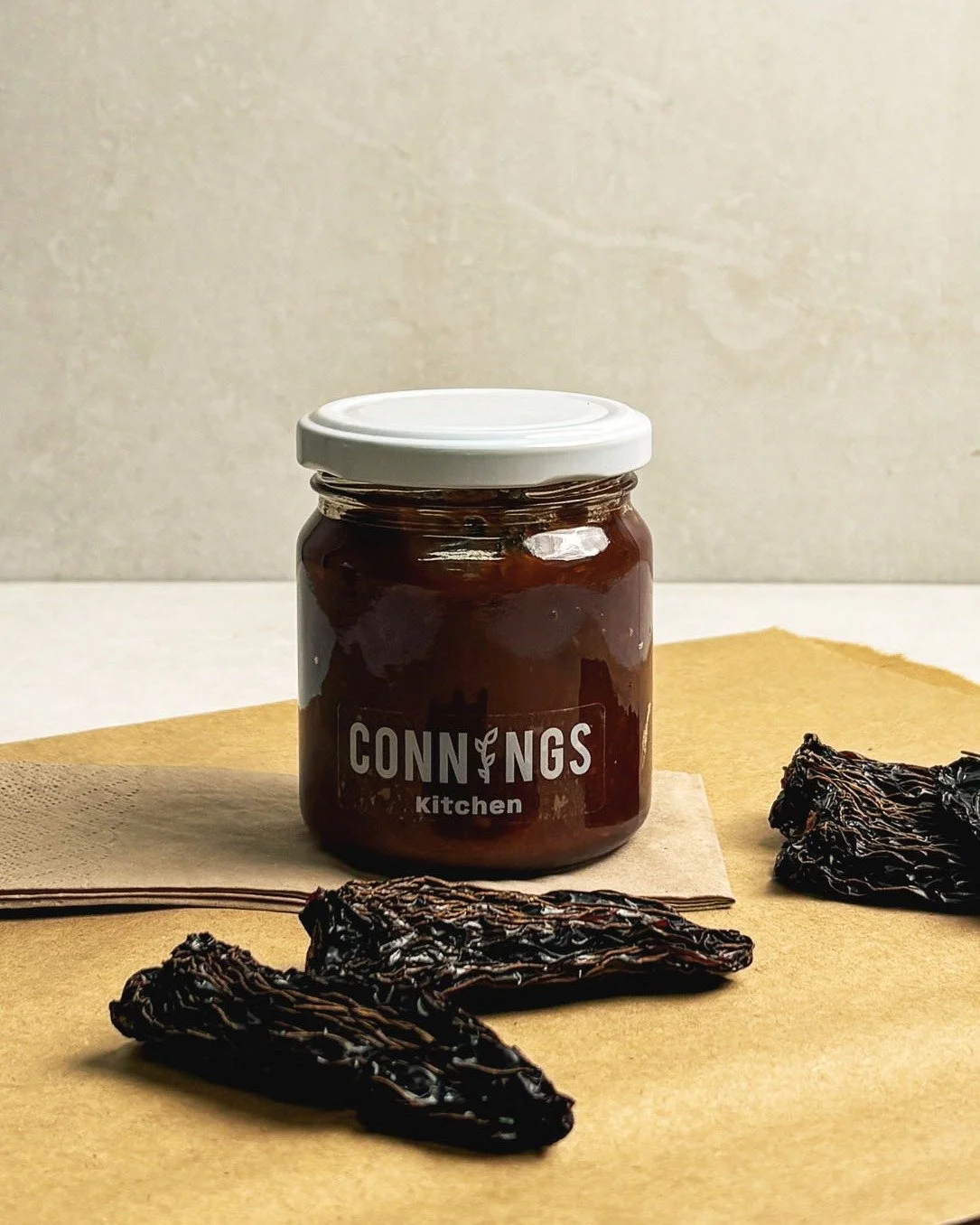 Chipotle Sauce &mdash; last of the jalape&ntilde;os from the farm. We smoked them and turned them into something tasty! Smoky, tangy, sweet, with a gentle heat &mdash; it's the kind of sauce that lifts a great dish or snack. Spread a little on our fr