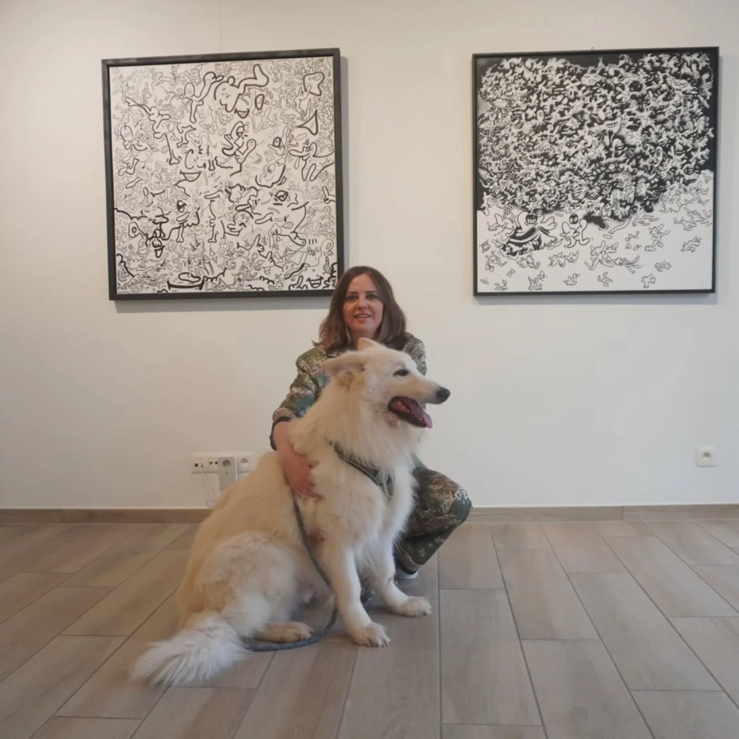 De Zwitserse herder van @janduytschaever op bezoek. Prachtig beest.
Expo in de IJzerstr is voorbij