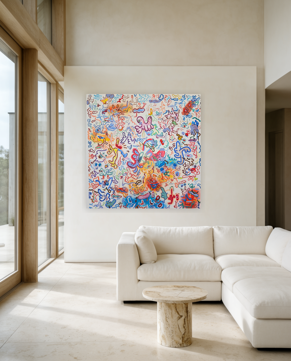 Soft Collision Orange 100 x 100 cm € 2900