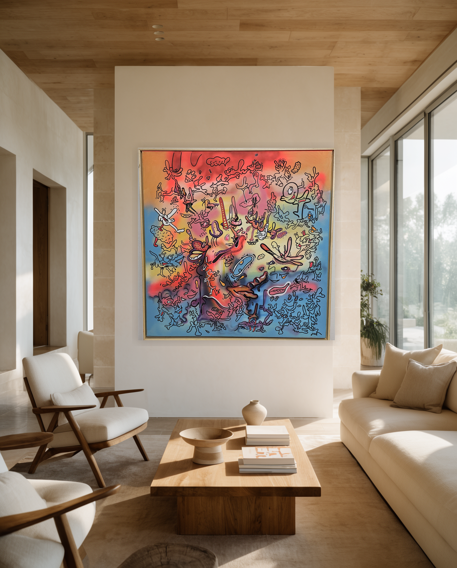 Red Horizon 100x100 cm € 2700 
