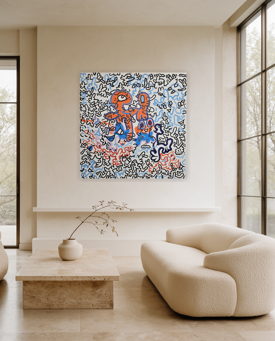 Claude World 90 x 90 cm € 1500