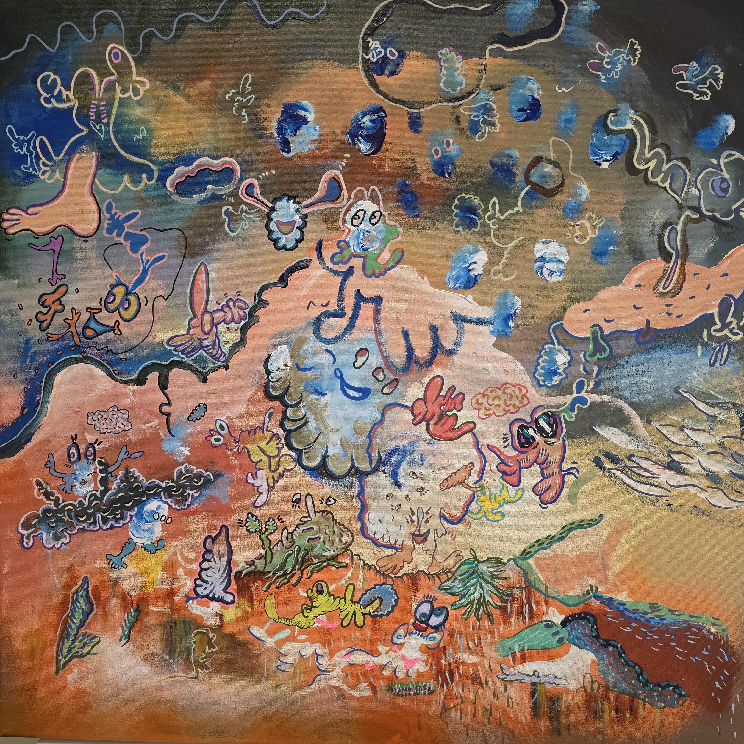 Onder de bogen 70x70 cm  // € 1600