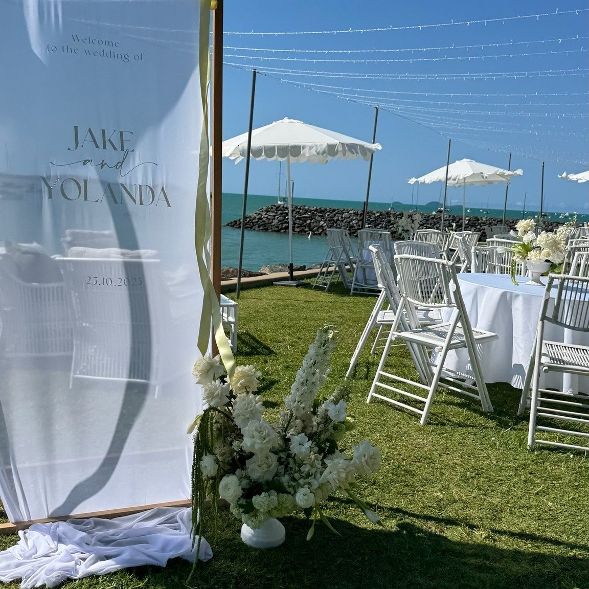 Yolanda &amp; Jake 'The Turners'
25.10.25

'The Reception' 

@yolturneer 
Location: VMR Airlie Beach 
Celebrant: Family Friend
Photographer: @vickimillerphotography 
Videographer:@graemepassmore 
Content Creator: @studiosixteen___ 
Hai@l.o.h.s.t 
Mak