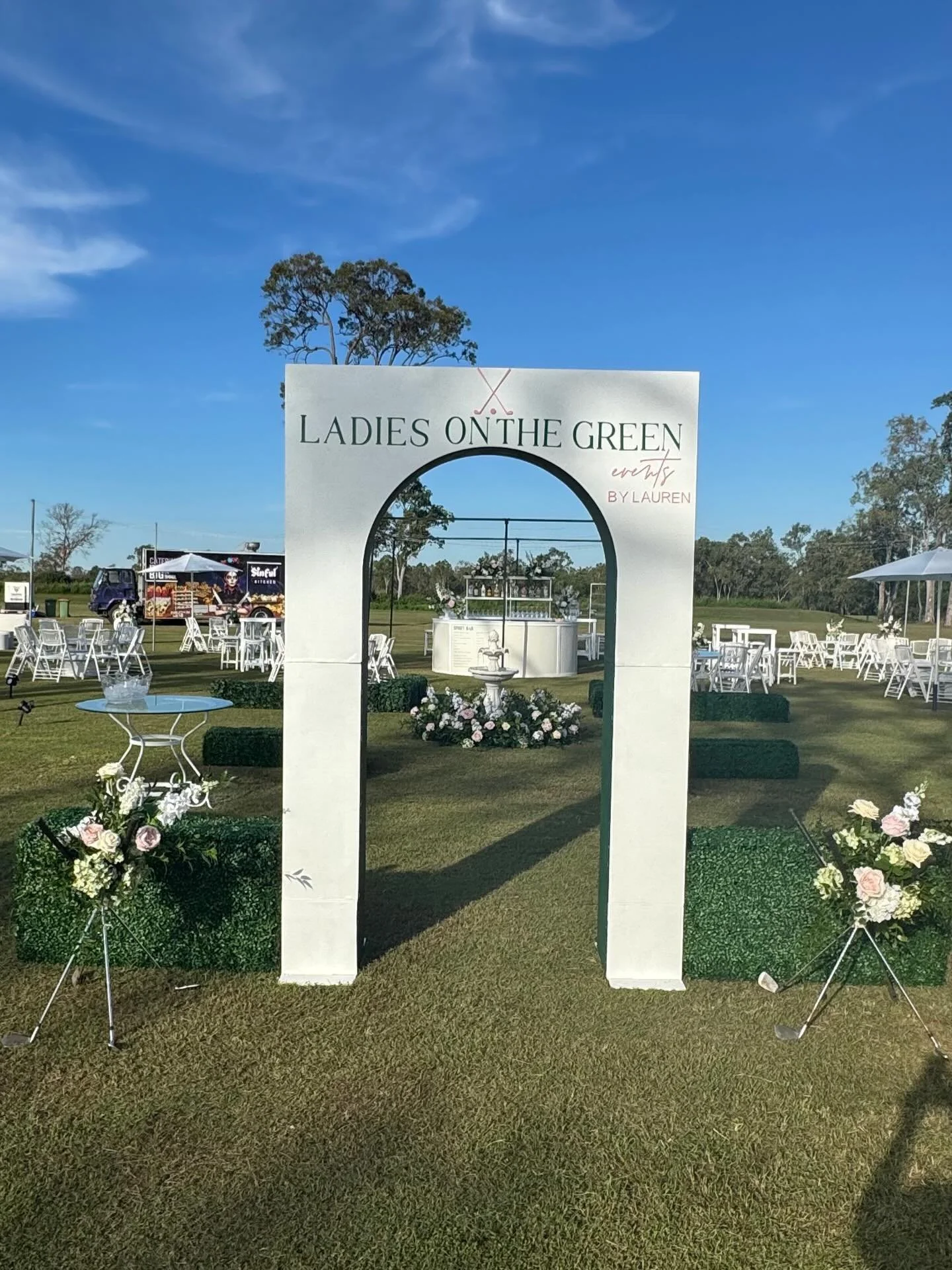 Ladies on the Green 2025 

The greens made the perfect backdrop for our ladies Night out!

Styled with our white bamboo range and a few of our signature pieces to impress! We brought in our 3m white round bar, dance floor, magazine backdrop front, ga