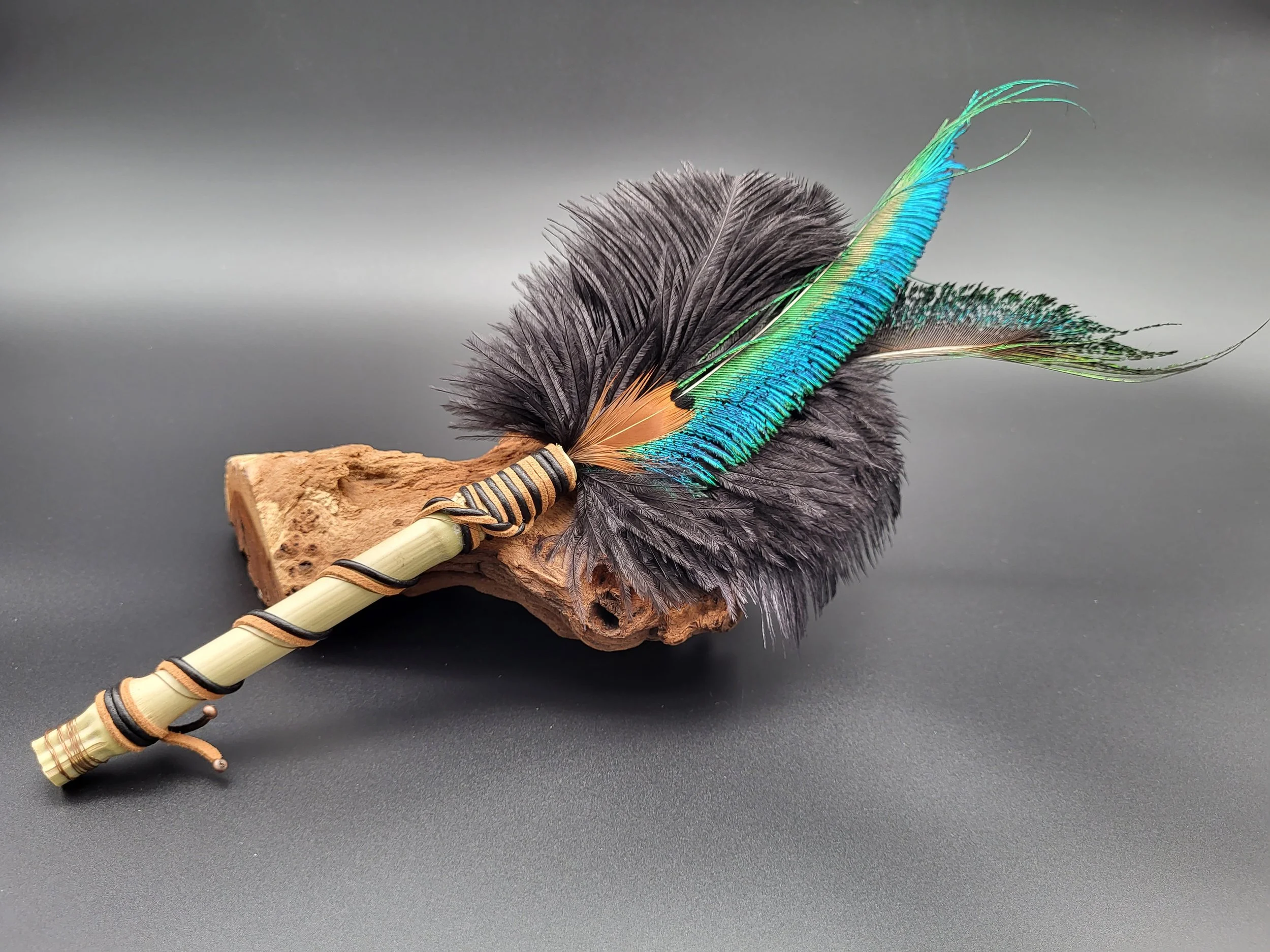 Plume's Ménage à Trois Ostrich/ Pheasant /Peacock