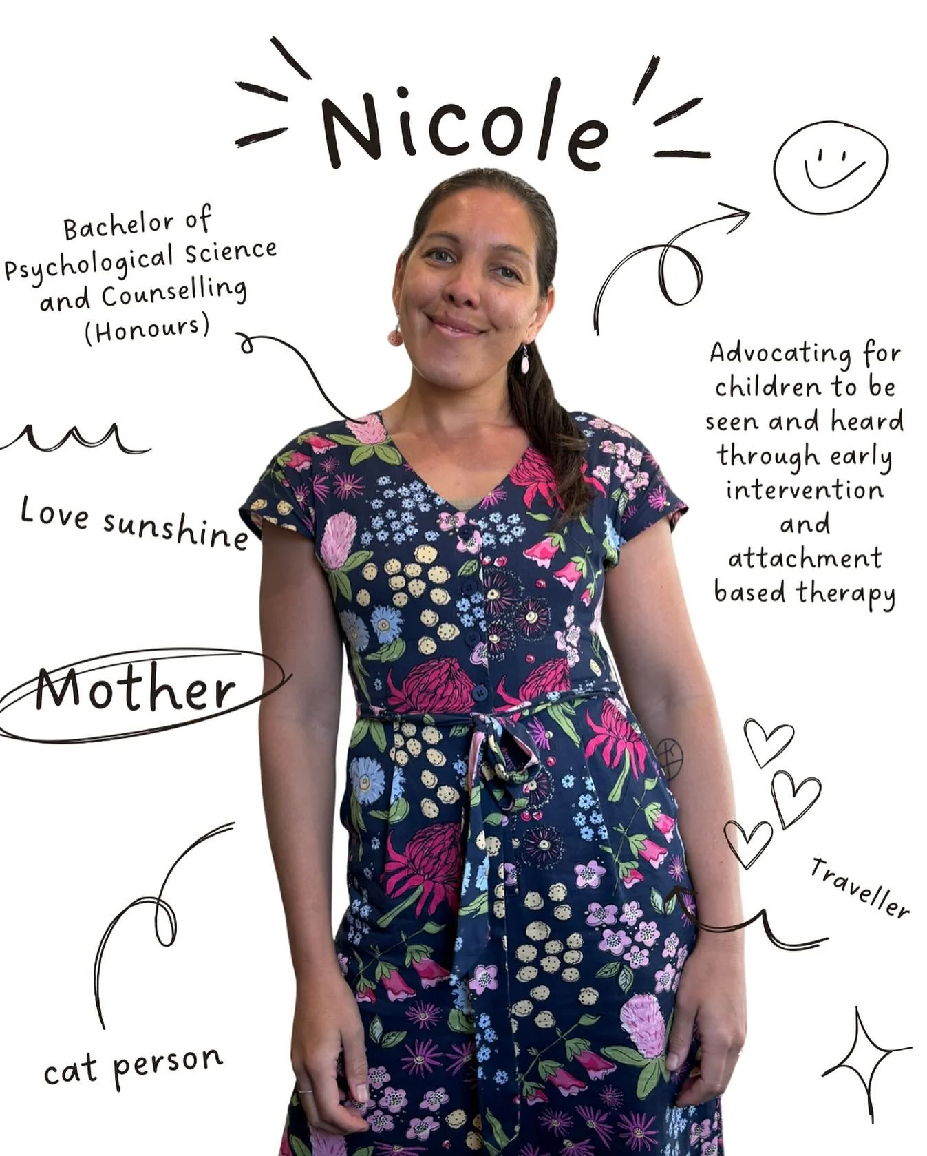Loving this (nearly) spring sunshine ☀️🌸 and thought it was the perfect time to say hi again 👋

I&rsquo;m Nicole &ndash; mum and counsellor. 

Through Cooroy Therapy, we support families with presence, connection &amp; growth 💛

If you&rsquo;re re