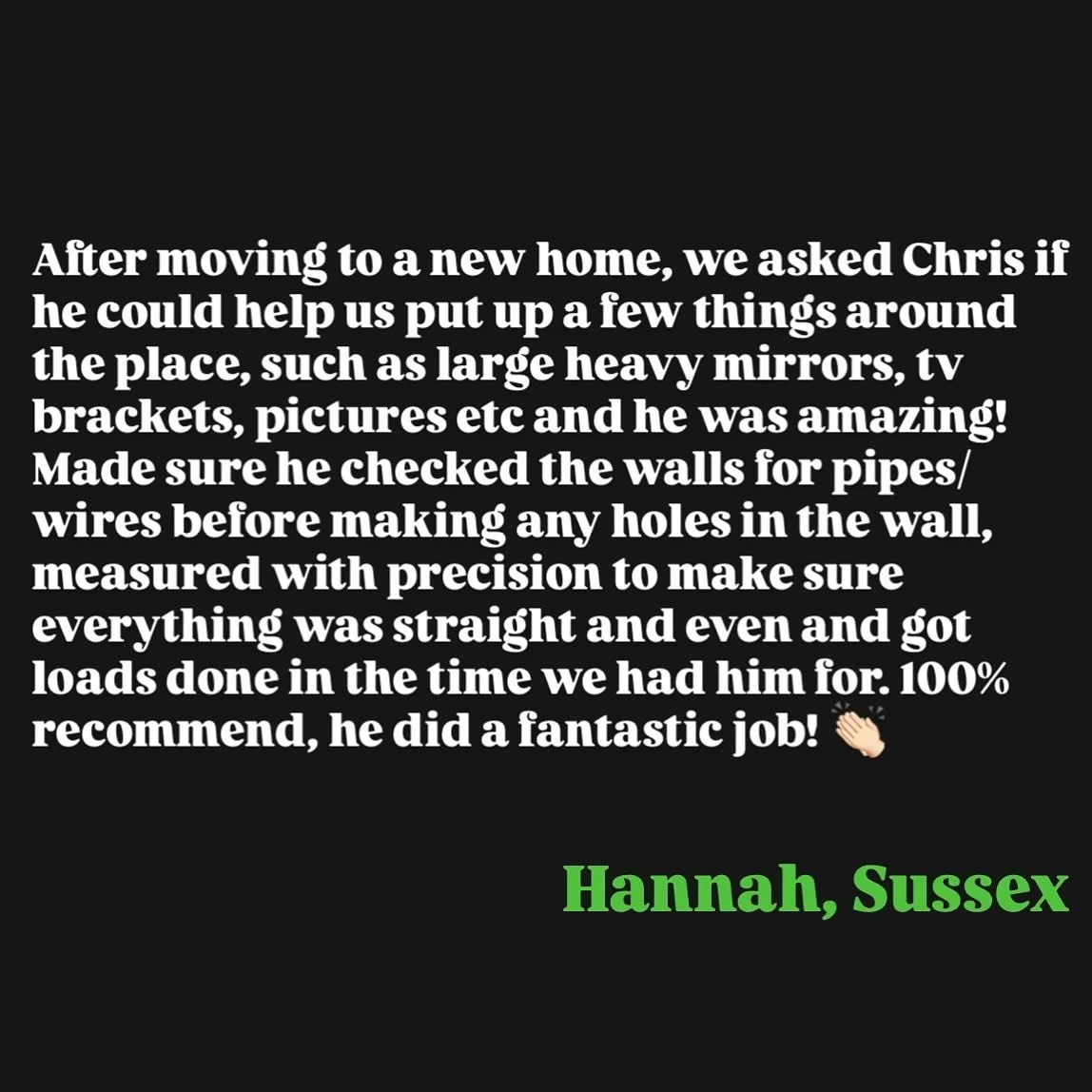 Another happy customer! Whoop whoop! 🙌 🙏💚#gratitude🙏 
&bull;
&bull;
&bull;
&bull;
&bull;
#homeimprovement #handymanservices #diy #construction #renovation #contractor #home #painting #plumbing #carpentry #homerepair #homerenovation #maintenance #