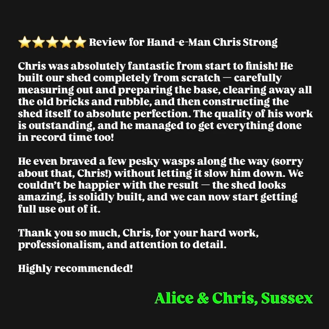 Another happy customer. Project complete&hellip; client happy - BOOM! Thanks guys 🙏💚