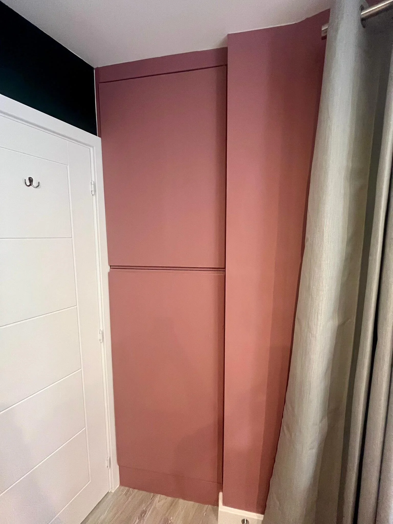 Quick update from a project I completed last month. I designed and built this alcove unit, and left it unpainted for my client as she was keen on doing it herself. It&rsquo;s always nice to get updates - so she sent me a few pics of what she&rsquo;s 